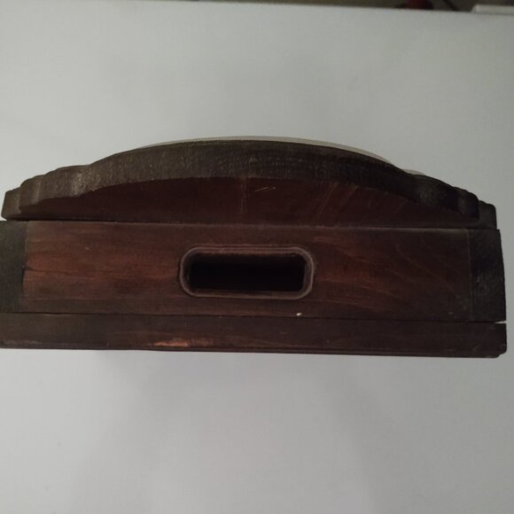 PRIMITIVE PINEWOOD LARGE MONEY BOX THE FIRT NATIONAL BANK O & L LINES 1980 - Picture 5 of 7